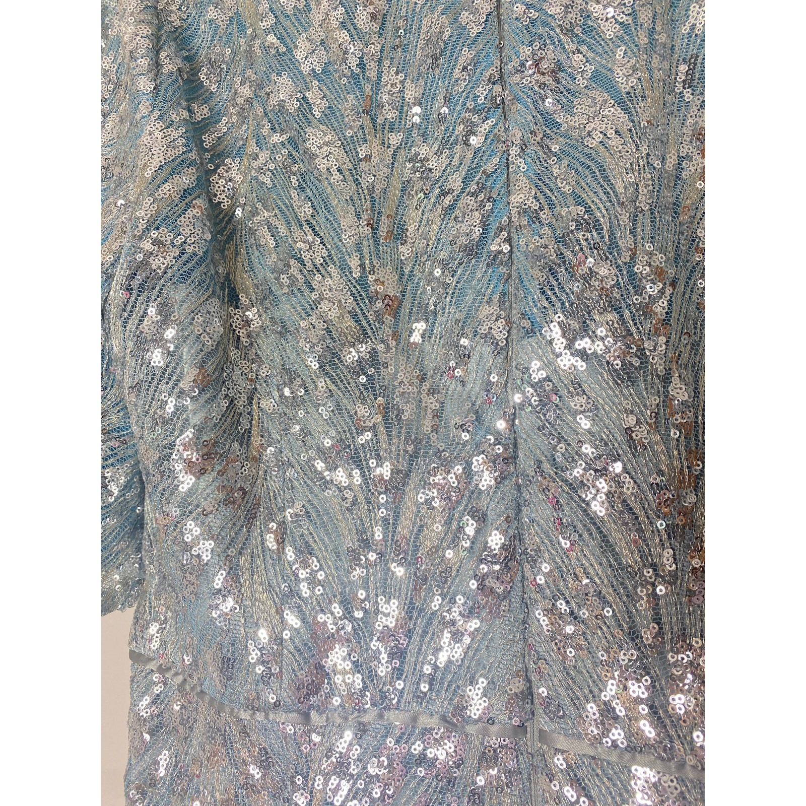 NWT JS Collections Dress 12 Blue Mother of the Bride Wedding Guest Formal Gown