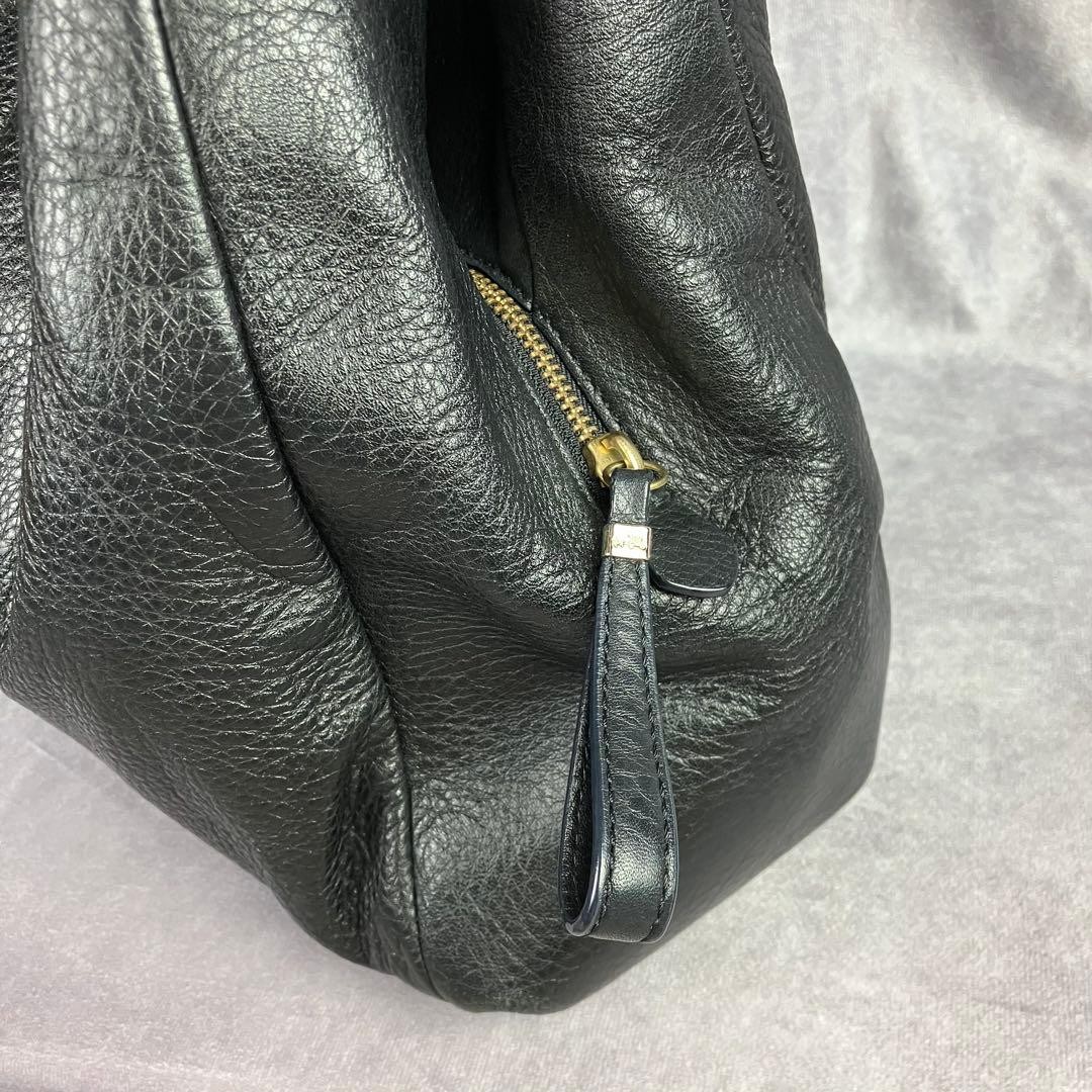 COACH Madison Phoebe Shoulder Bag Black Leather Handbag Authentic Classic
