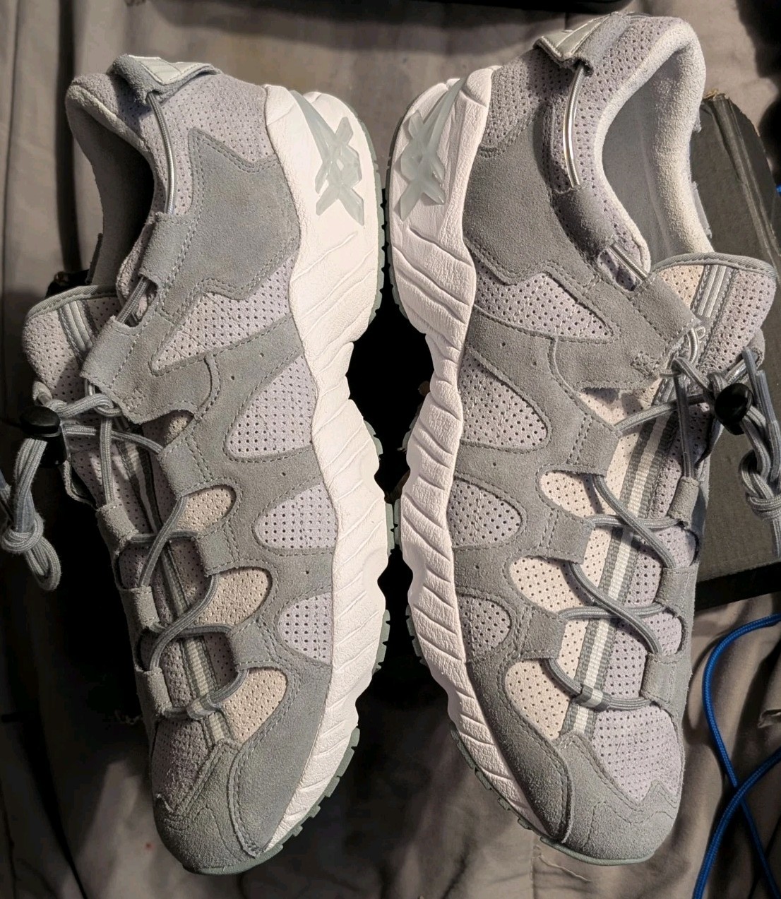 🔥BRAND💯NEW ASICS TIGER GEL-MAI STONE GRY SIDE-DRAWSTRINGS SZ 12 OG BOX✔💎RARE✨
