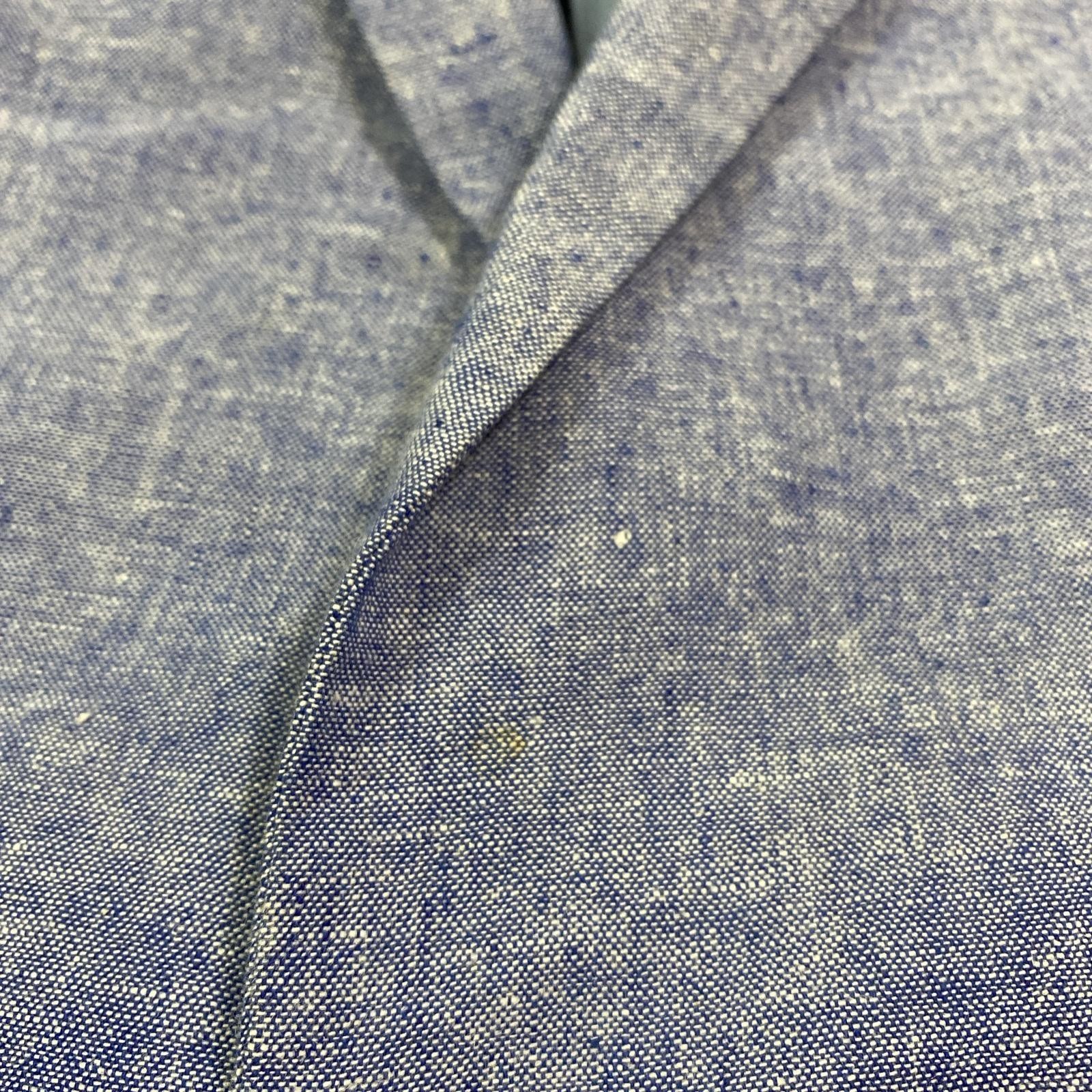 Stafford Blazer Mens 46R Blue Linen Cotton Classic Fit Sport Coat Jacket