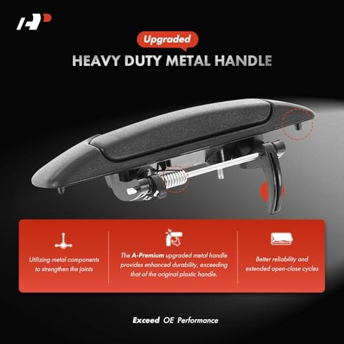 Compatible with 2002-2008 Dodge Ram 1500 & 2003 Upgraded Metal Tailgate Handle