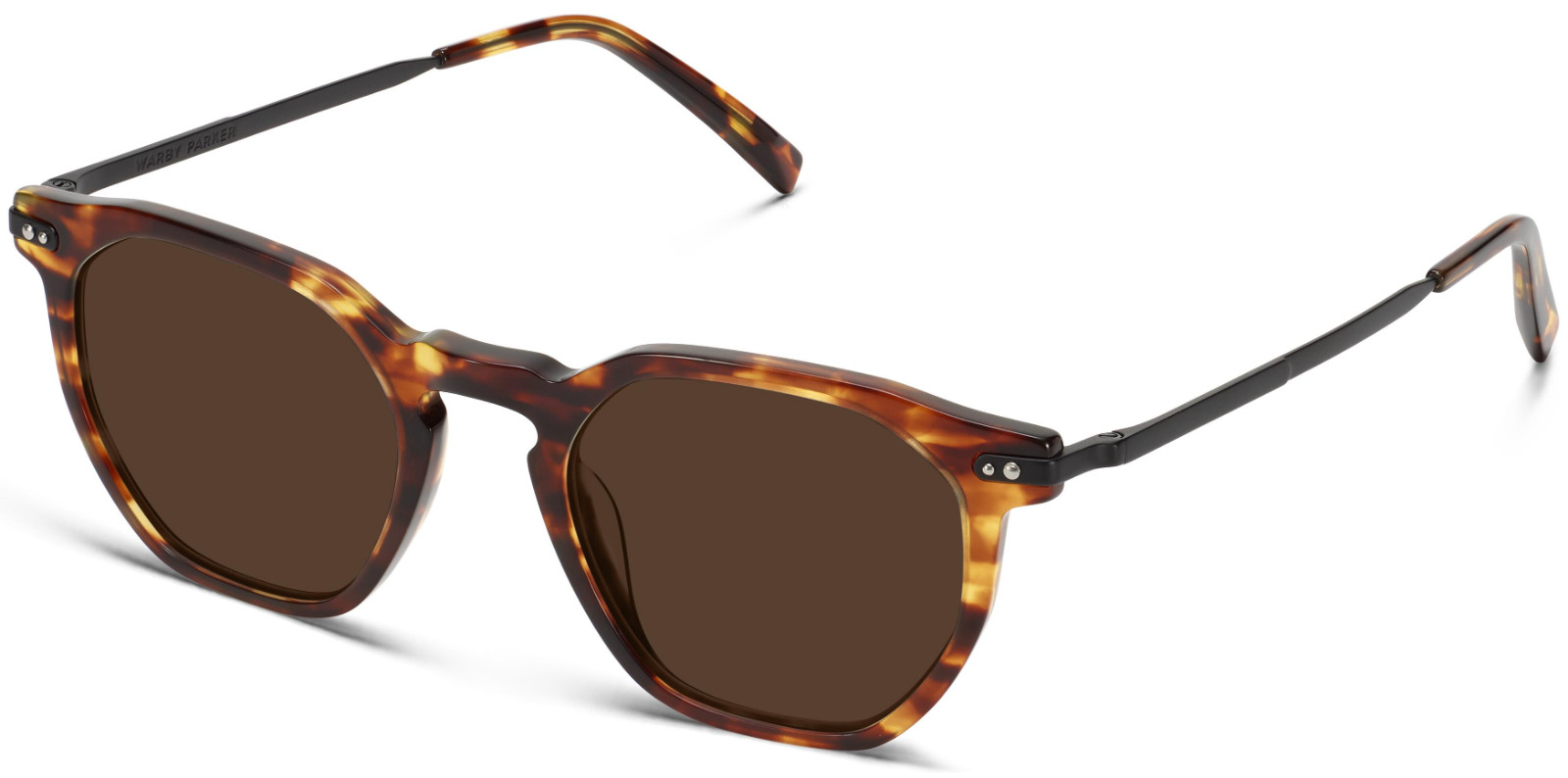 Warby Parker RUSTIN Sunglasses ROOT BEER BRUSHED INK Frame Medium 48-20-142 mm