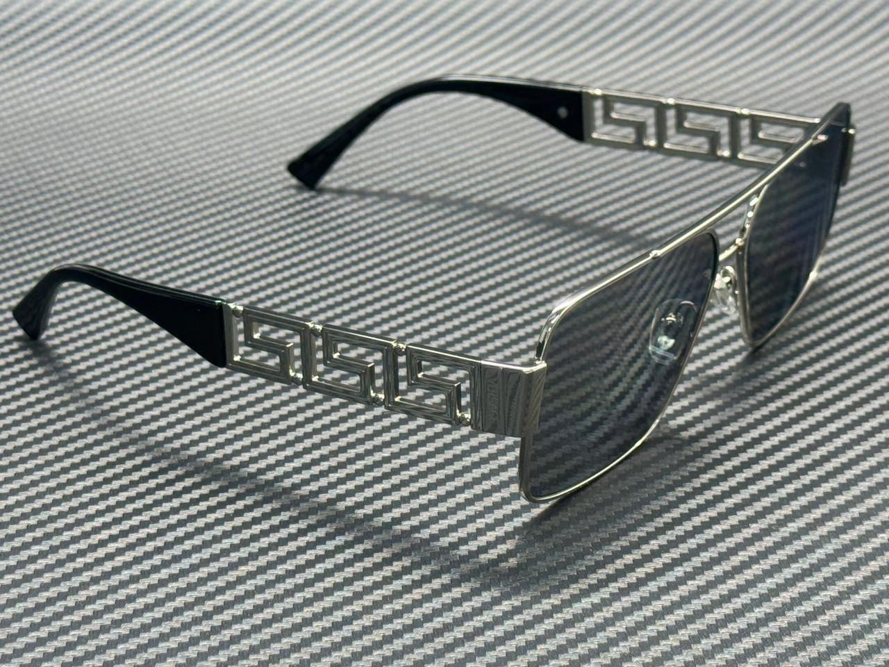 VERSACE VE2290 10016G Silver Grey Mirror Silver Men’s 61 mm Sunglasses
