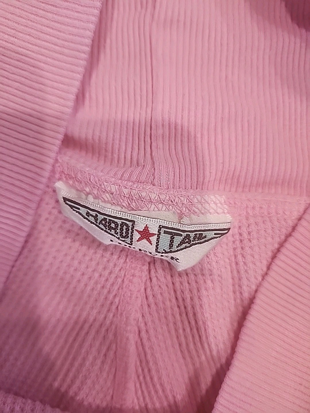 Vintage Y2K Hard Tail Fold Over Flare Yoga Pants Light Pink Waffle Knit Small