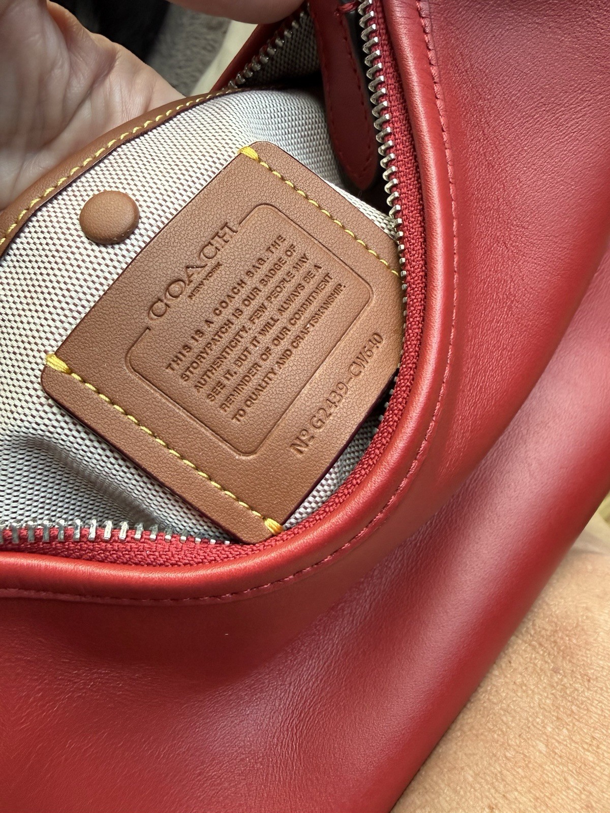 COACH Juliet 25 Bag – Red/Silver – NWT