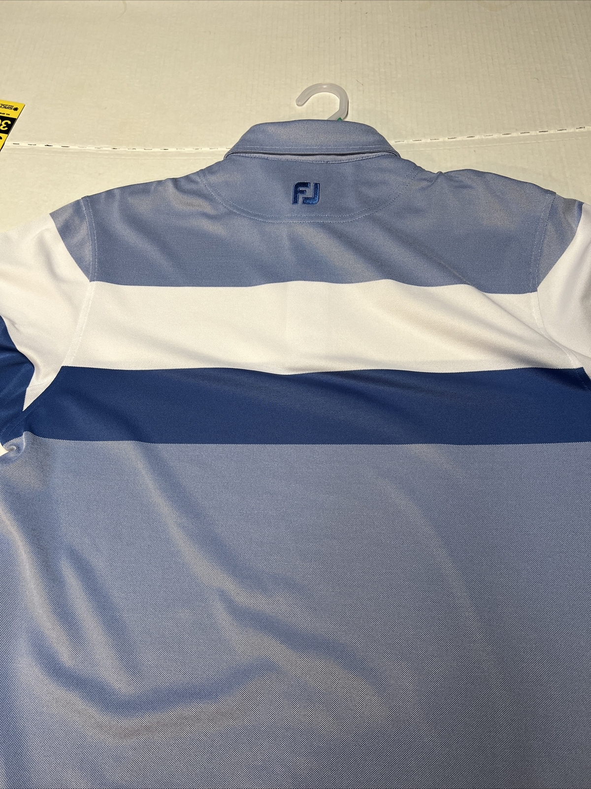 Footjoy Golf Polo Shirt Men’s Medium Striped Colorblock Greystone Course Preppy