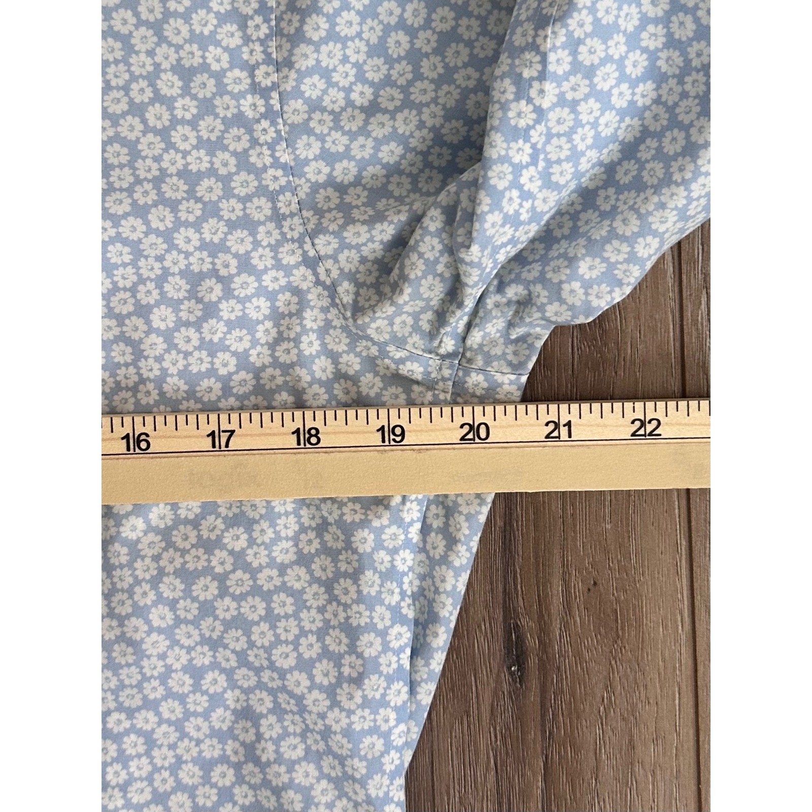Bonobos Mens Floral Dress Shirt 15.5 34 Tailored Slim Fit Blue Daisy
