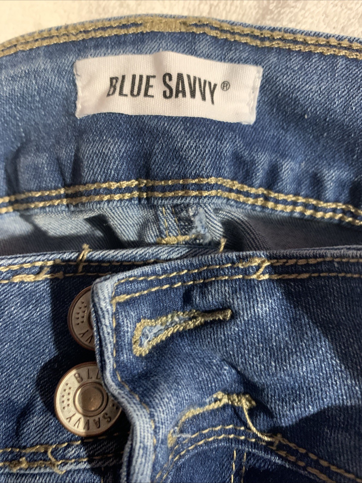 Blue Savvy Womens Stretchy Jeans Size 17/33