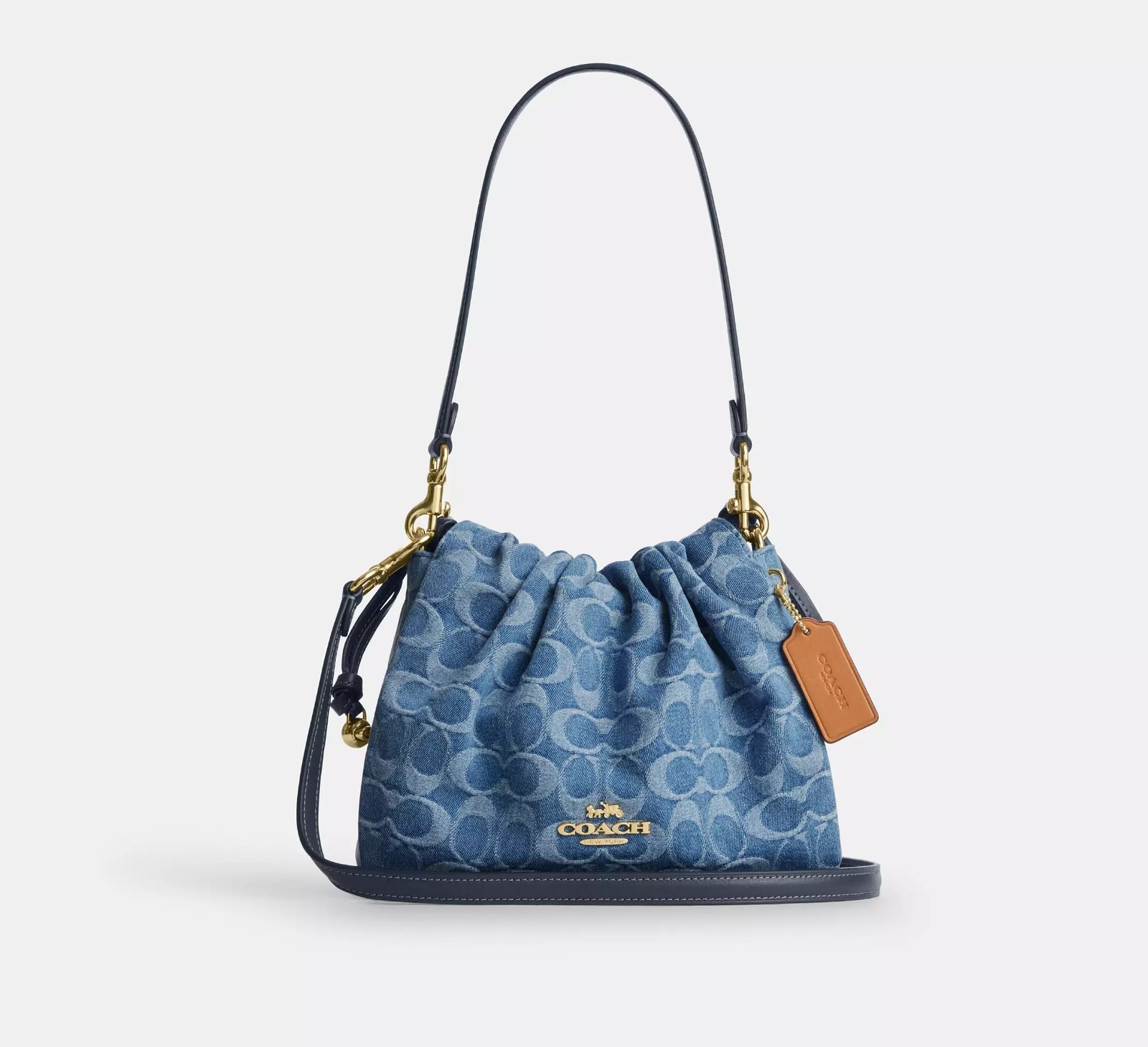 COACH Faye Drawstring Bag In Signature Denim Blue CDB94 F/S JP [DDP]
