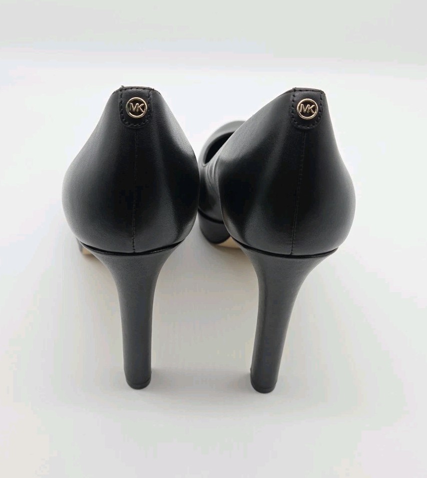 Michael Kors Women’s Chantal Black Platform Leather Pumps Size 9.5/10/11 NIB