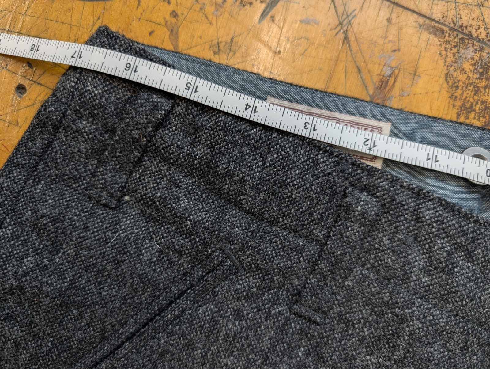 Wallace & Barnes J.Crew Gray Wool Blend Cargo Pants Men’s 33×32 British Cloth