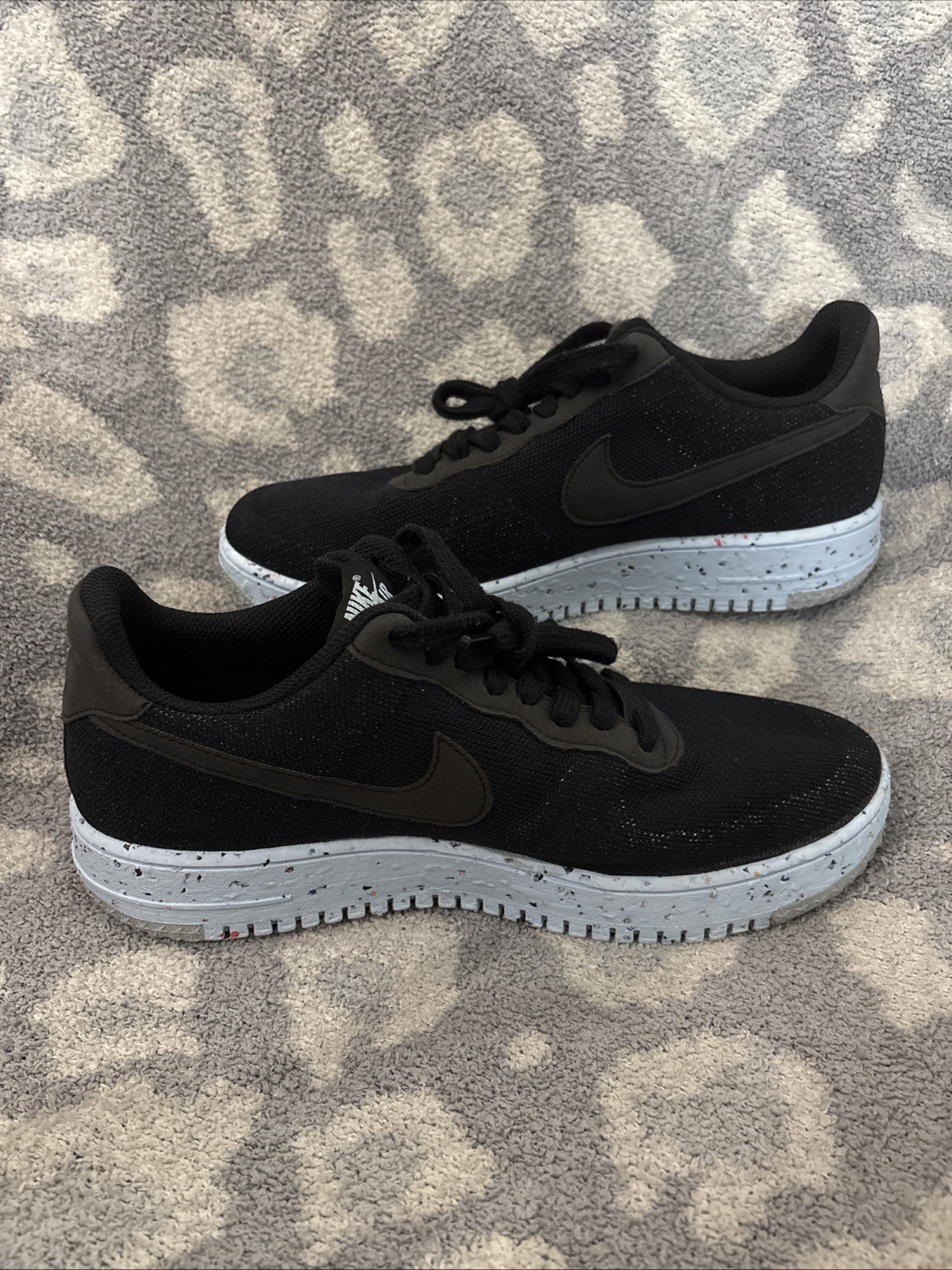 Men’s Size 10- Nike Air Force 1 Crater Flyknit Black Chambray
