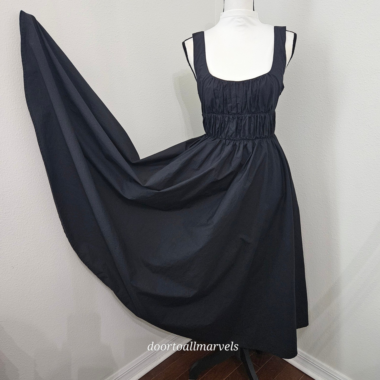 Mille Resort & Travel Midi Dress Pockets Hepburn European Summer Resort sz M