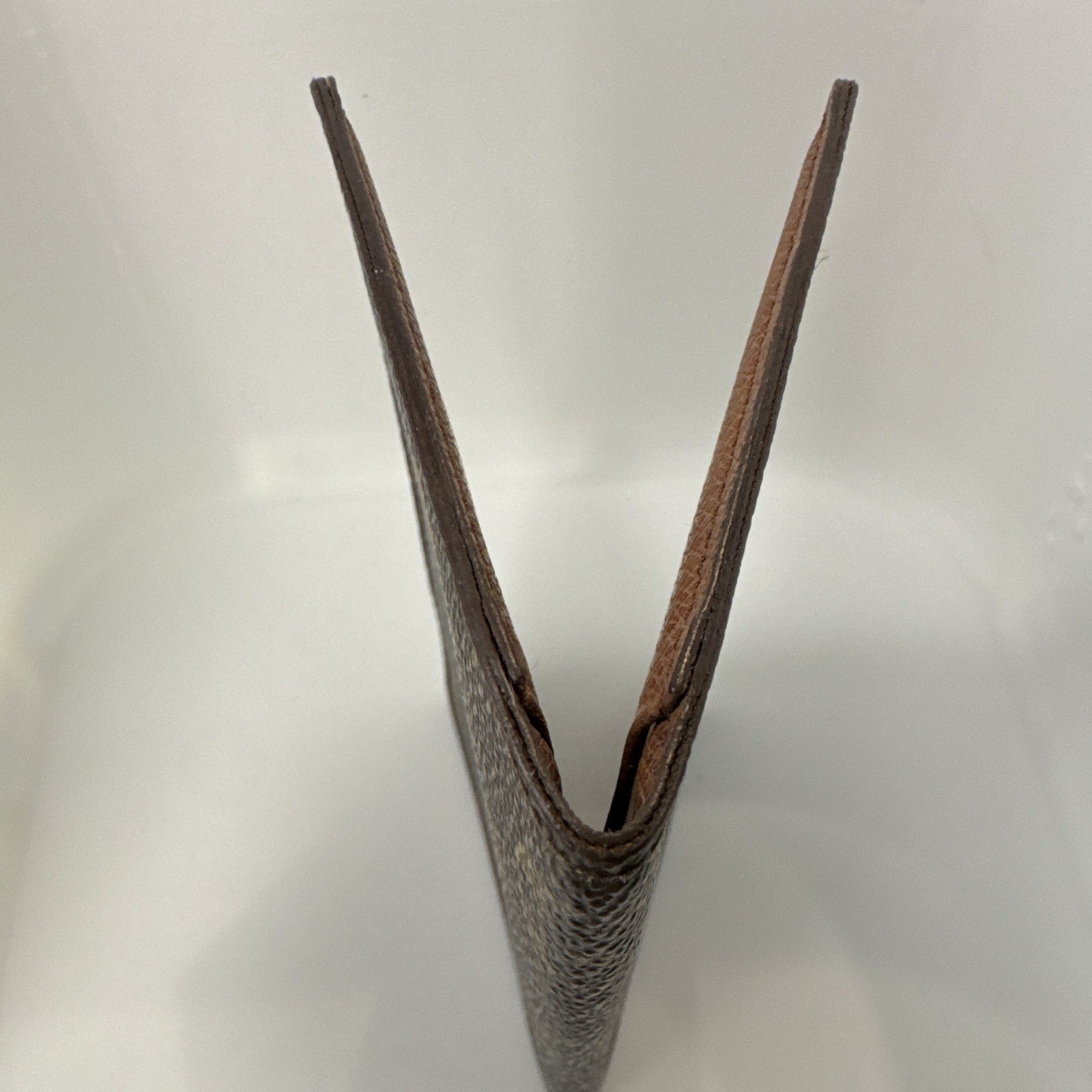 Louis Vuitton Monogram Brown Leather ID/Document Holder with ID Window
