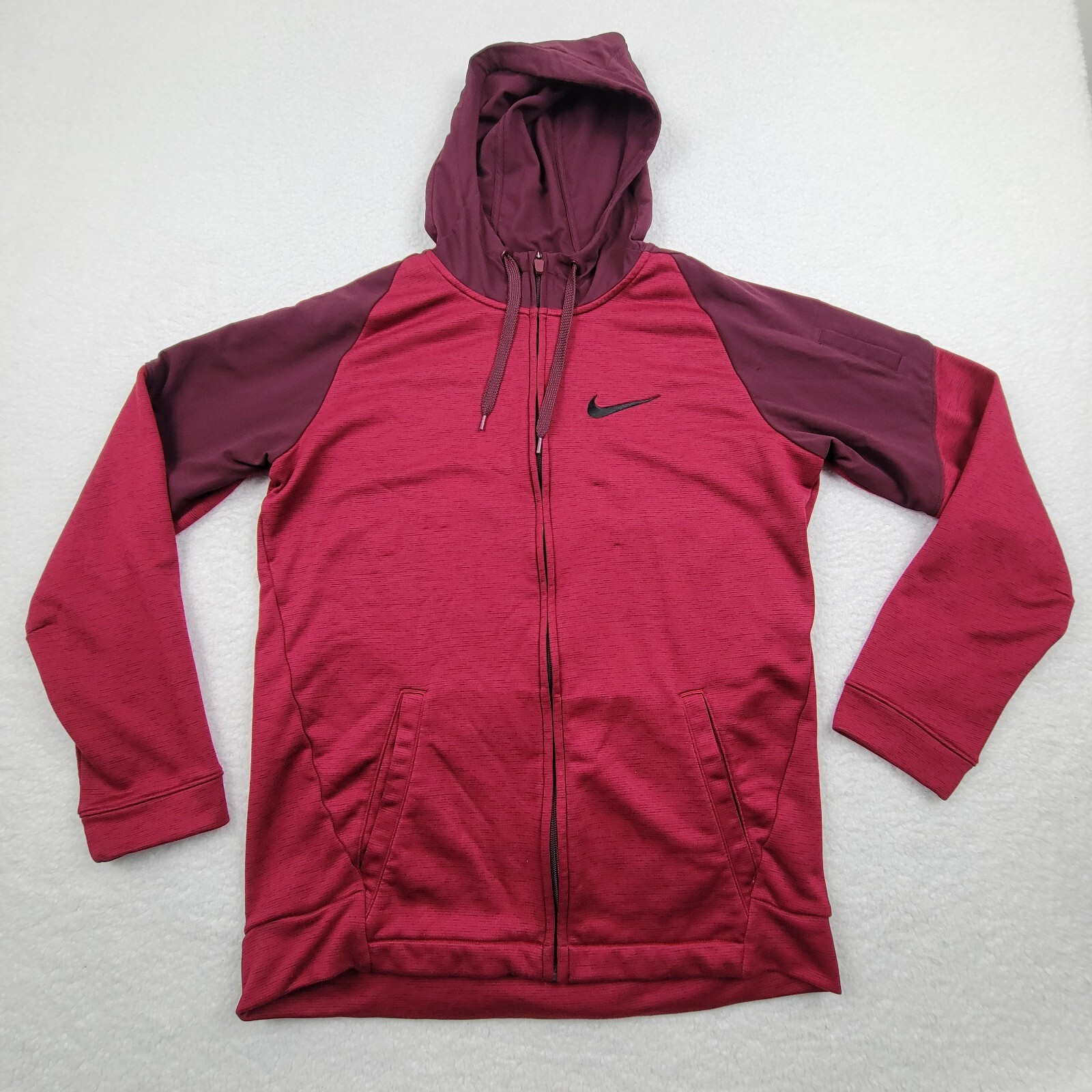 Nike Dri-Fit Full Zip Training Jacket Hoodie Mens Medium M Reds BV2676-681