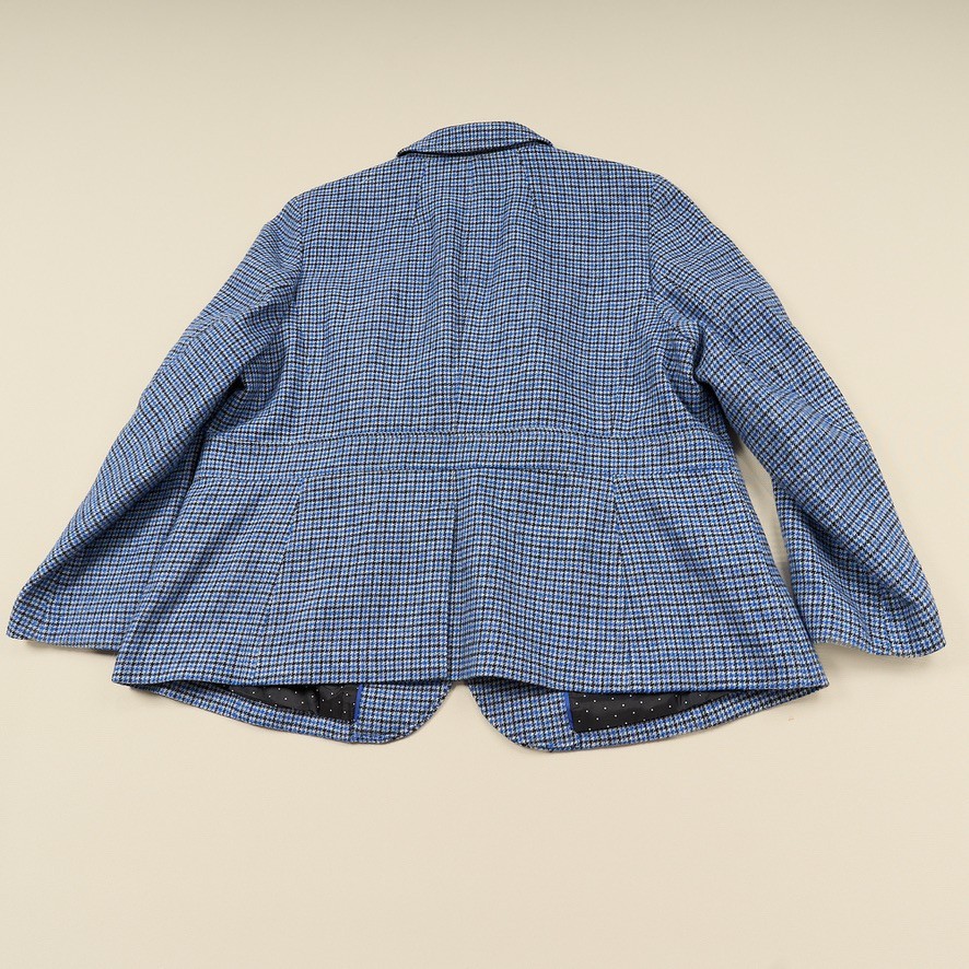 Talbots Aberdeen Wool Blend Blazer Womens Sz 18W Plus Blue Plaid Lined