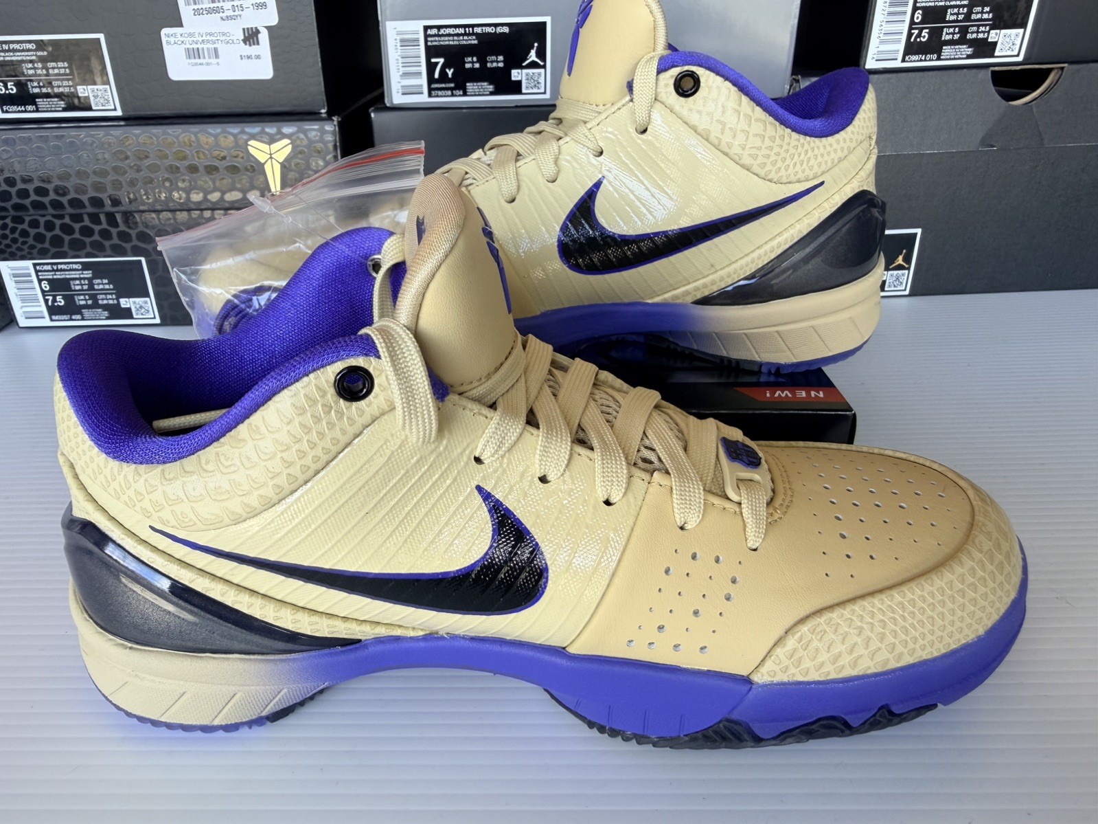 DS New Nike Kobe 4 size 5Y Protro FC Barcelona Team Gold GS HQ2303 700 draft day