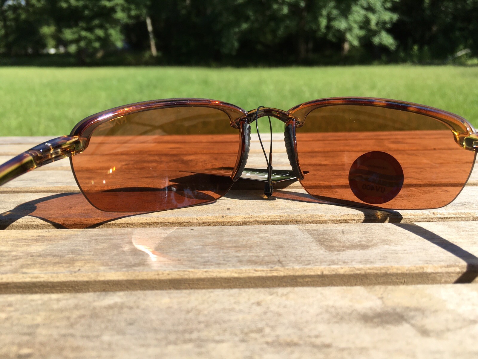 RAZE Eyewear Sunglasses Lyte tortoise shell brown frame Amber lens 10321
