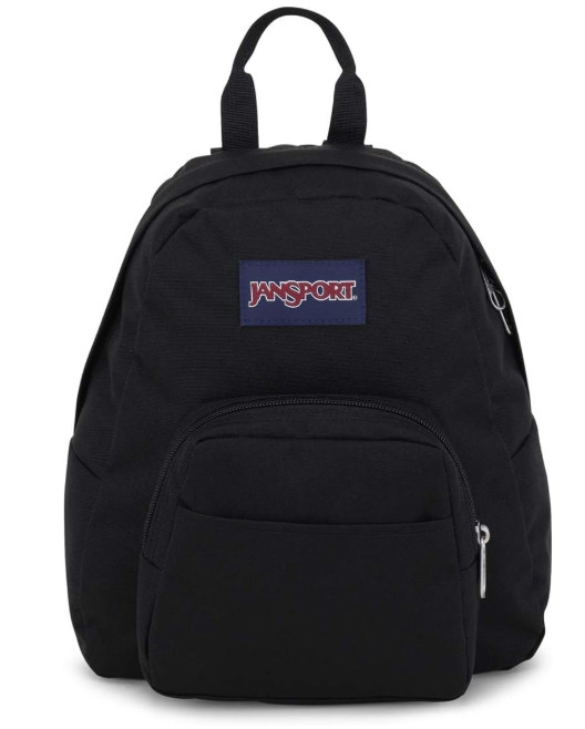 JanSport Half Pint Mini Backpack Black Lightweight Travel Daypack 10.2L