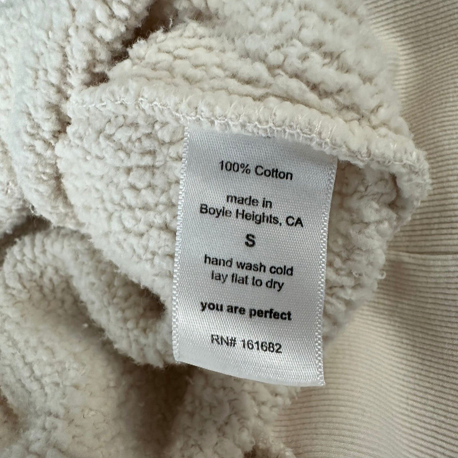 Perfect White Tee Womens Tyra Quarter Zip Sweatshirt Size S Oversized Minimalist