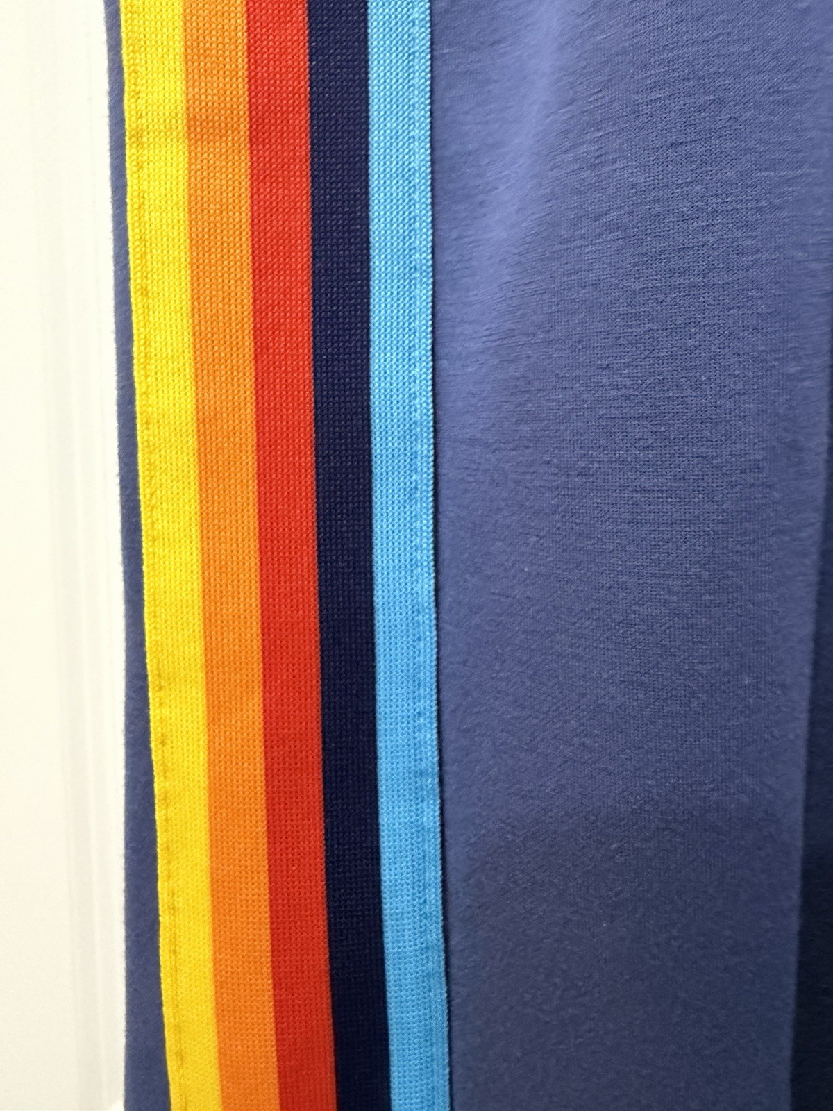 ALDI GEAR Wide Leg Bottoms Jogger Pants Rainbow Stripe Blue XL
