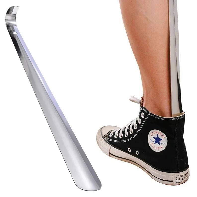 52/22in Extra Long Handle Shoe Horn Stainless Steel Metal Shoes Remover US