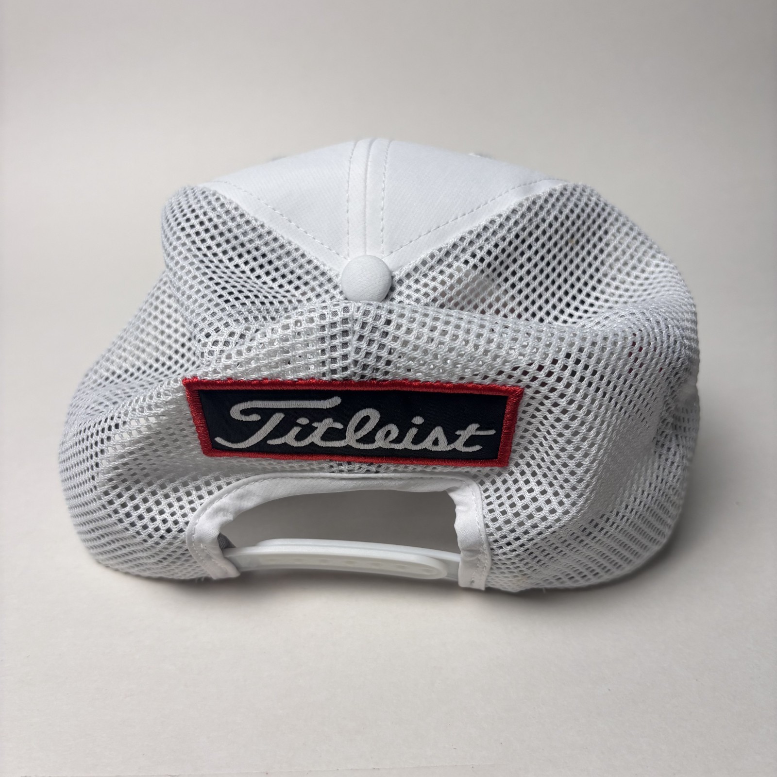 Titleist White Red Mesh Trucker Snapback Cap
