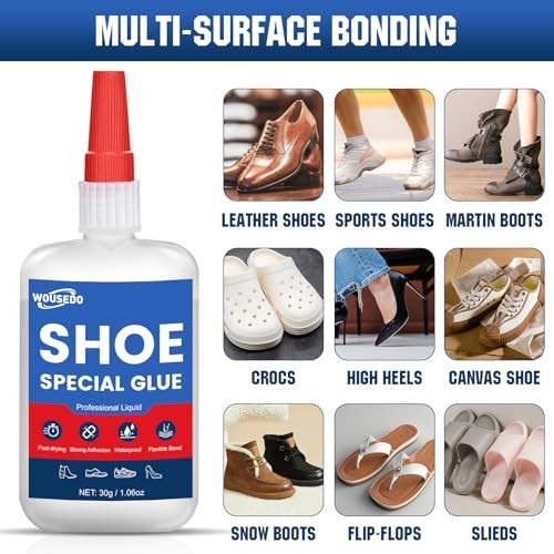 Shoe Glue 60g, Flexible & Waterproof Adhesive for Sole Repair & Restoration | Cl