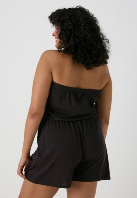 BNWT Matalan Black bandeau playsuit pool summer holiday beach (19)