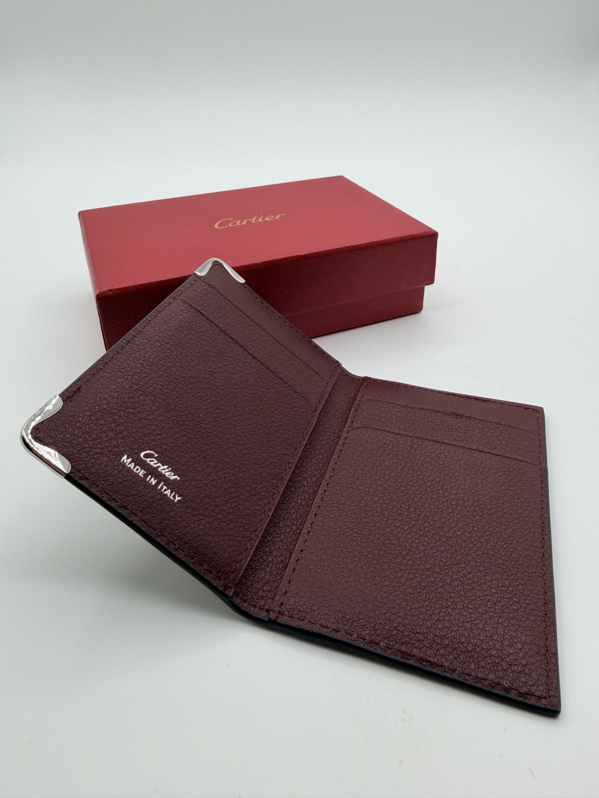 Cartier Must de Cartier Black Leather Card Holder Wallet Made In Italy