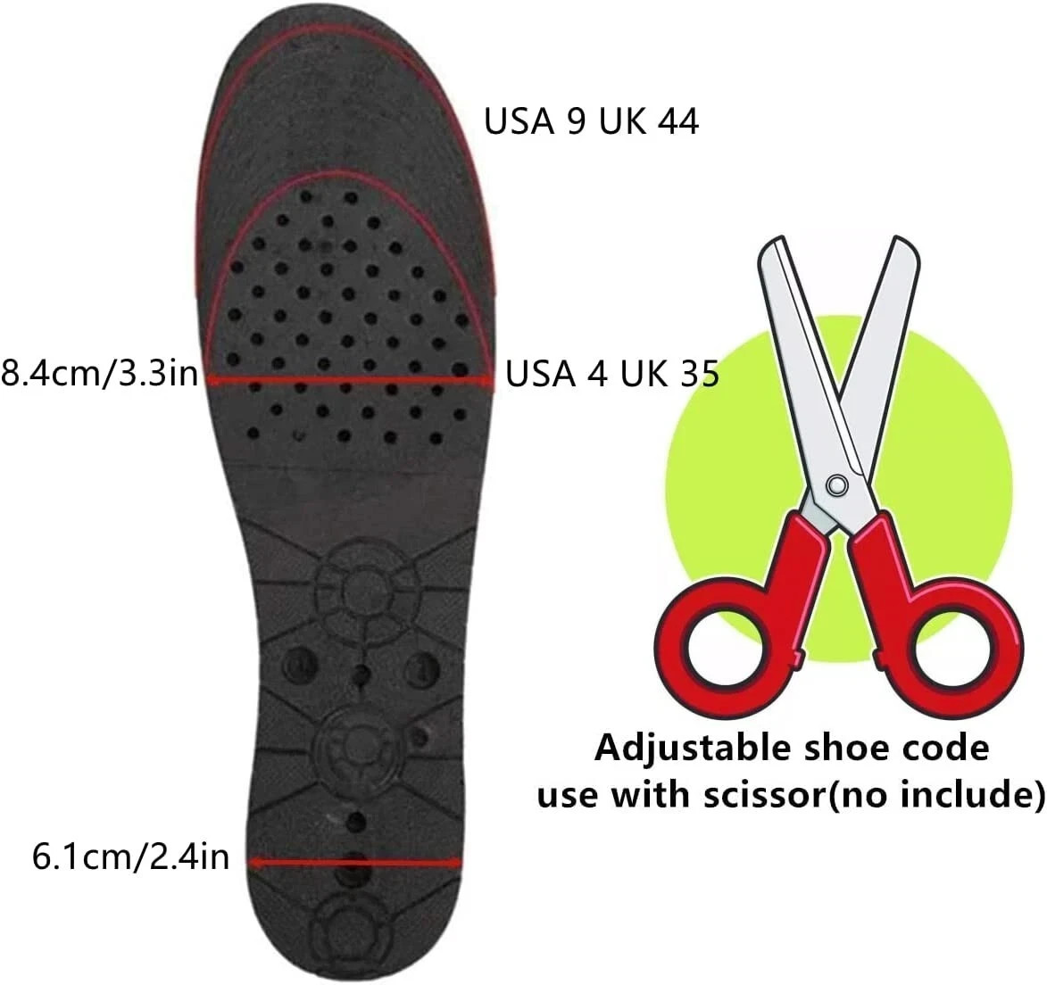 Height Increase Insoles Men Women Invisible Heel Lift Taller Shoe Inserts Pad US