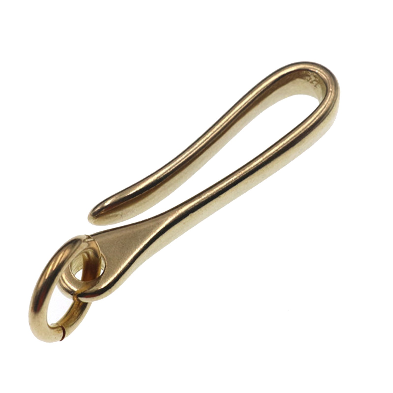 6cm Retro Solid Brass KeyChain Key Ring Belt U Hook Wallet Chain Fish Hook A