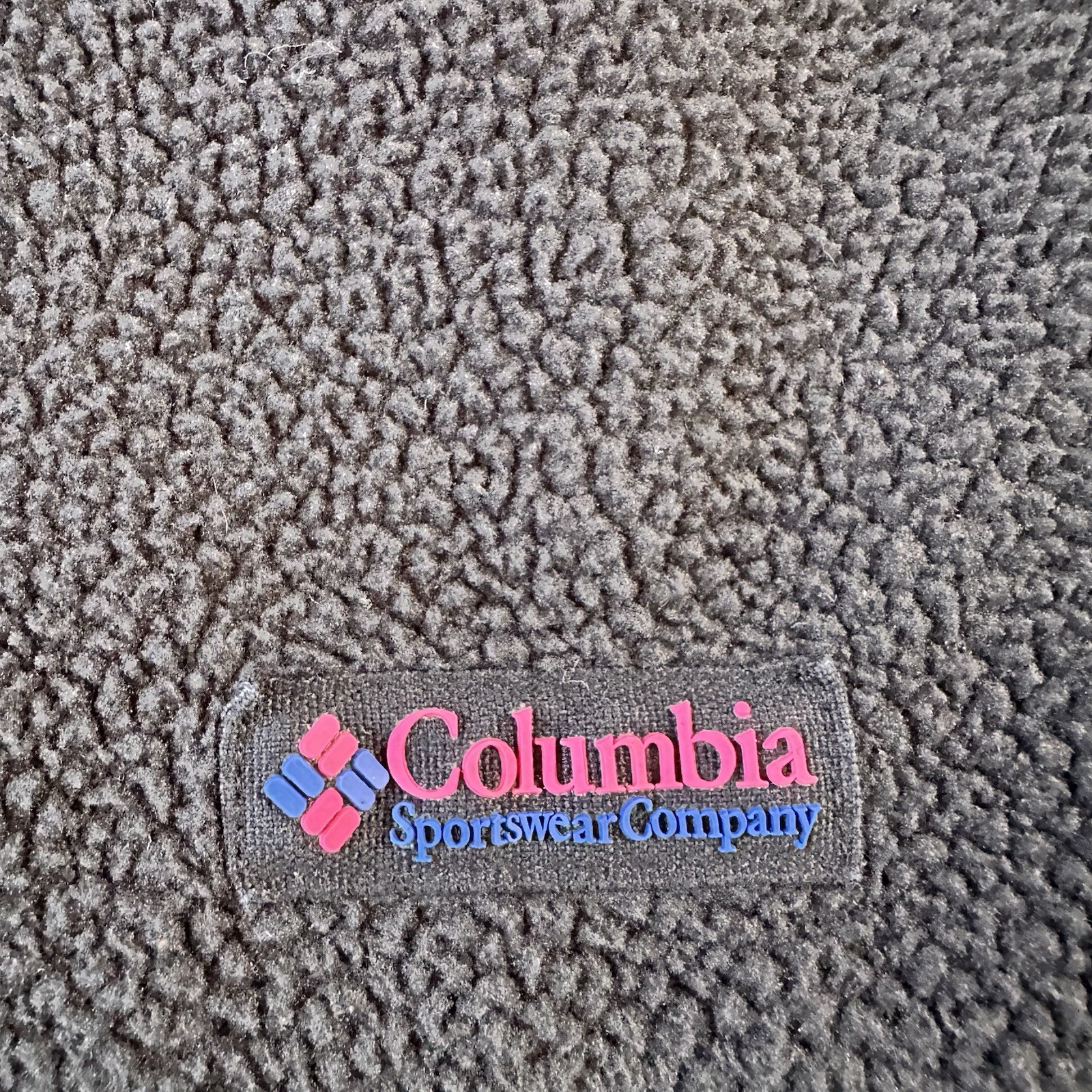 Columbia Helvetia 1/4 Half Snap Fleece Mens Medium Black Sherpa Pullover Retro