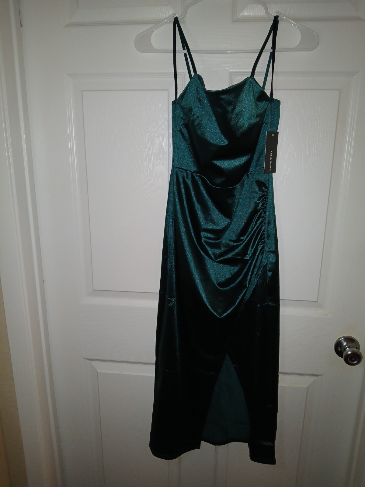 Liz & Sara Women’s Dress Size S Green Satin