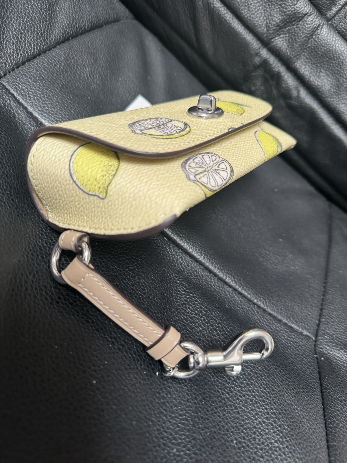 NWT Coach Sunglass Case With Lemon Print CAP11 in Garden Glade Multi