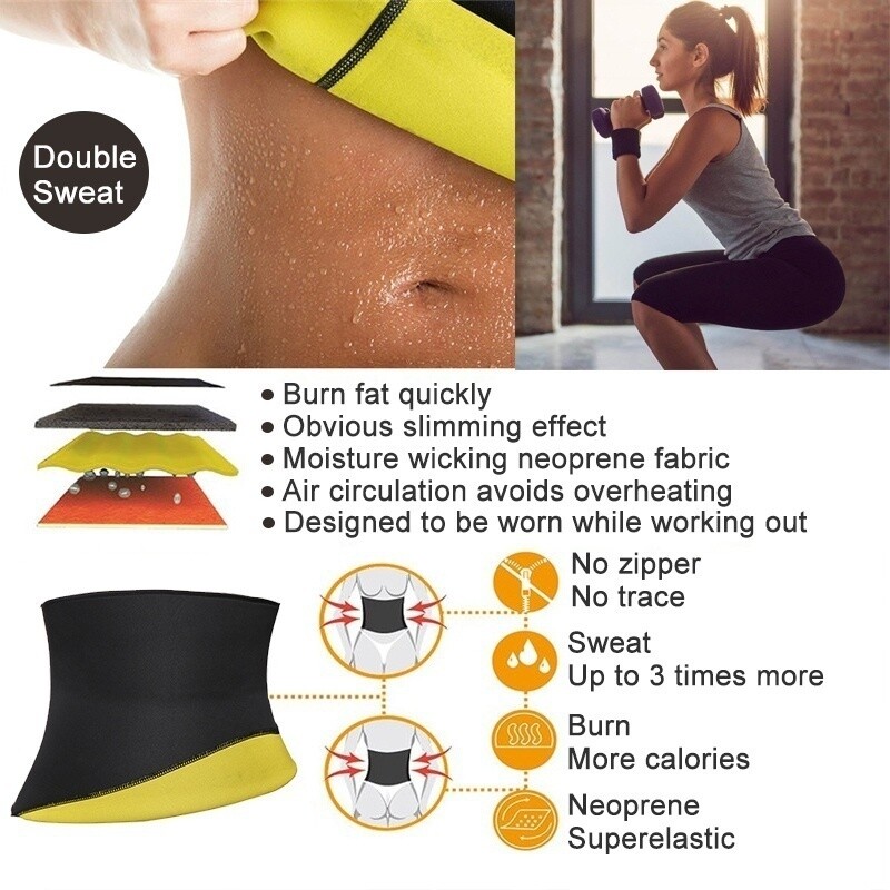 Men’s Sweat Sauna Belt Waist Trainer Body Shaper Compression Abdominal Workout