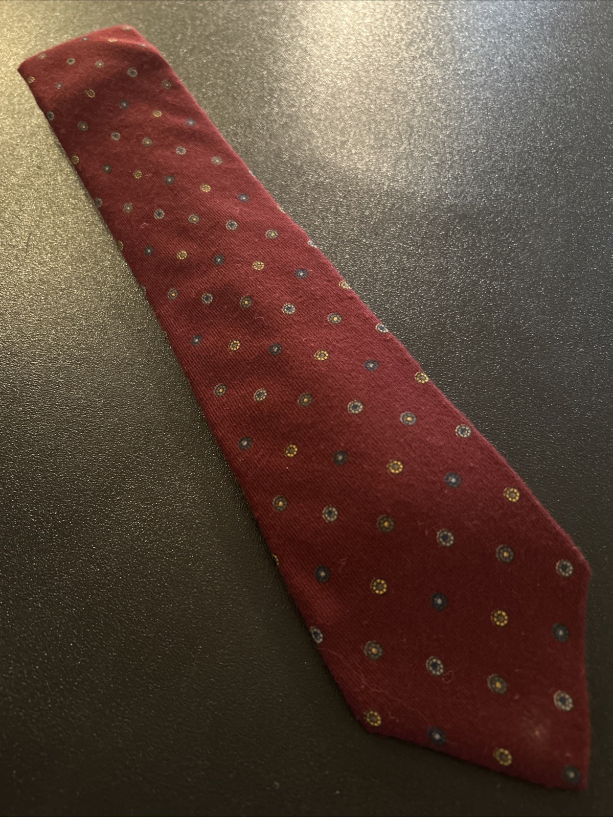 Vintage Cambridge Collection Wool Tie Foulard USA Necktie 53 X 3.25