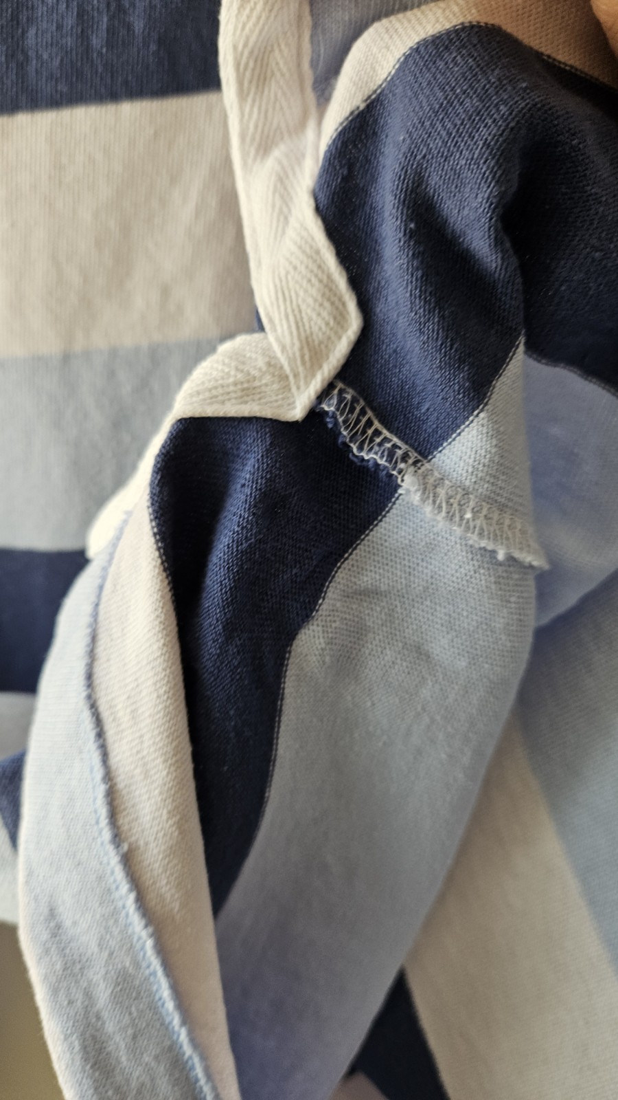 Polo Ralph Lauren Rugby Shirt XL Custom Slim Fit Striped Blue 23×28 Authentic