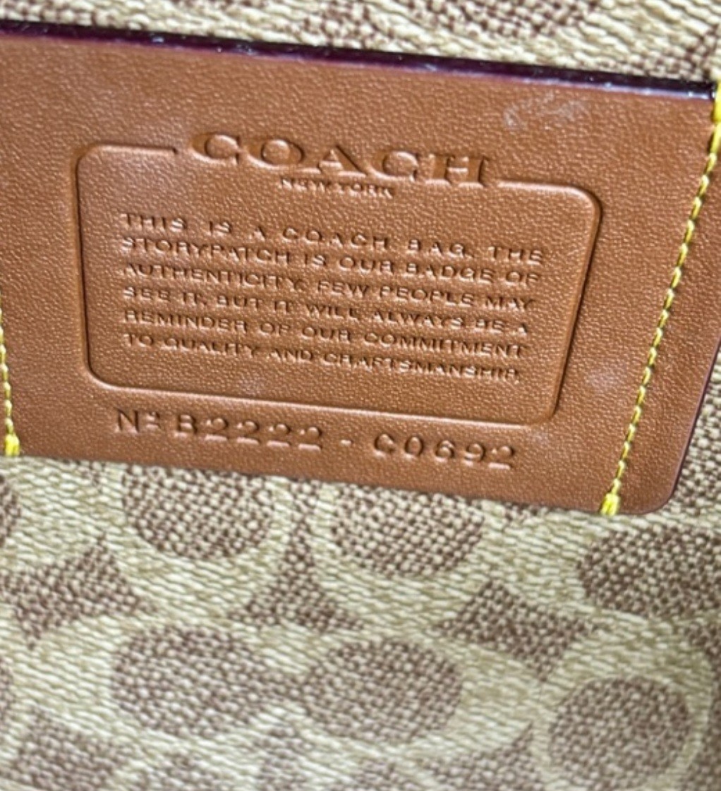 Coach Willow Leather Tote With Upcrafted Tea Rose Appliqués