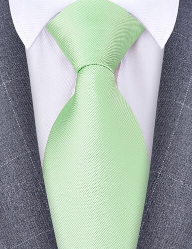 Branduce 3.15″（8cm） Men’s Solid Color Formal Woven Necktie + Gift Box Sage Green