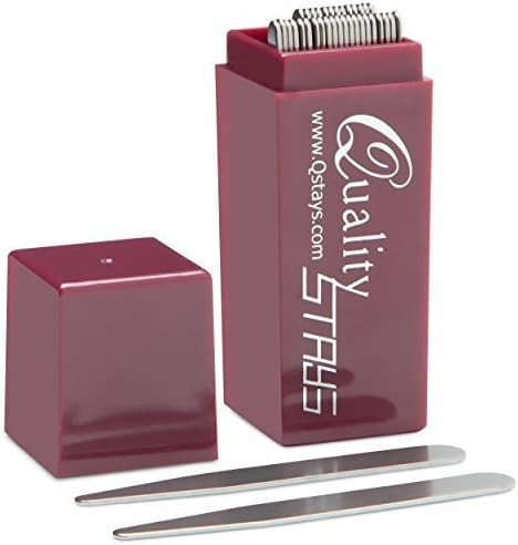 2.5 Stainless Steel Collar Stays Set of 36 Durable Non Rusting Travel Case