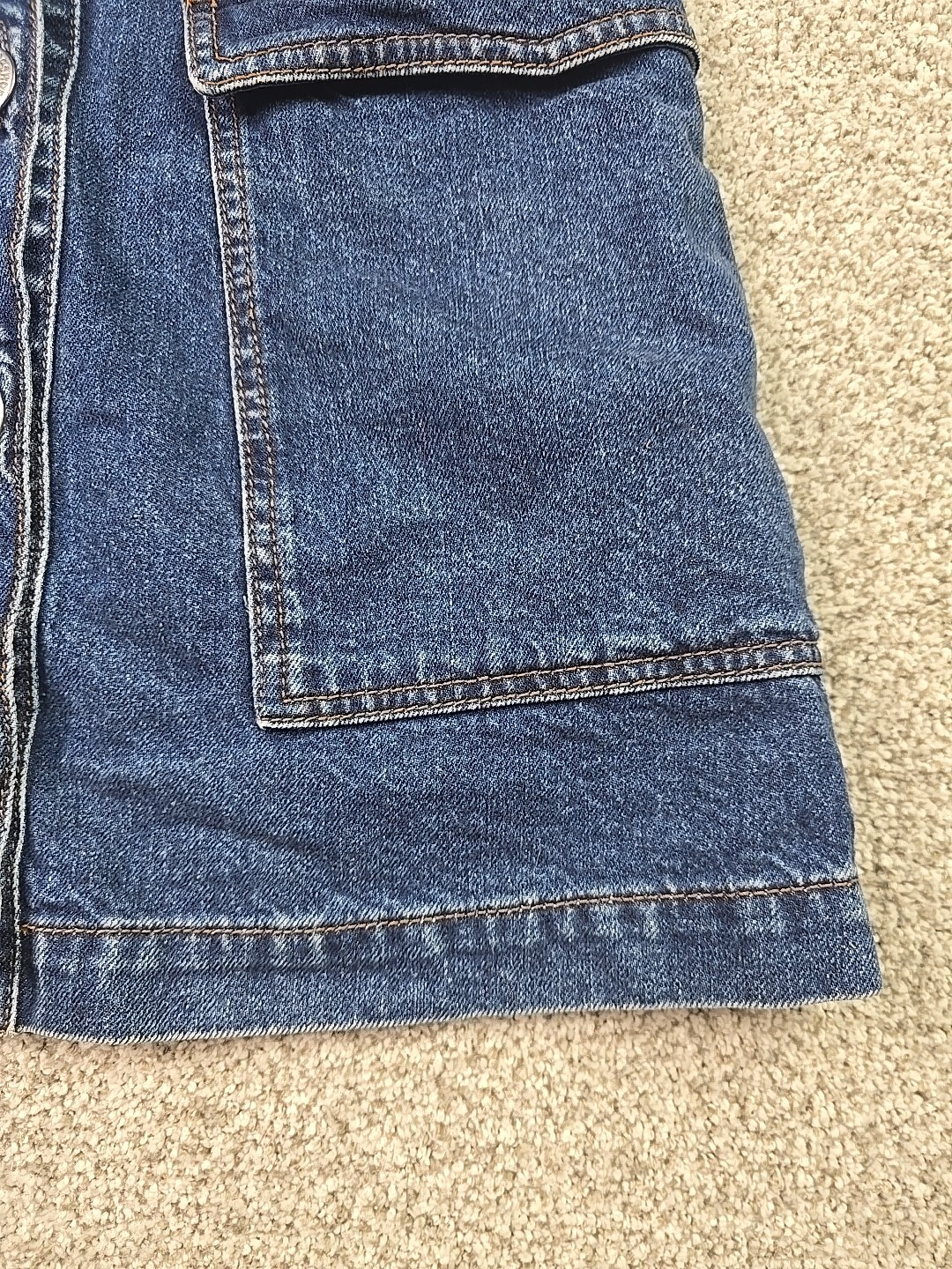 Topshop Moto Skirt Womans 28 Blue Denim Mini City Preppy School College