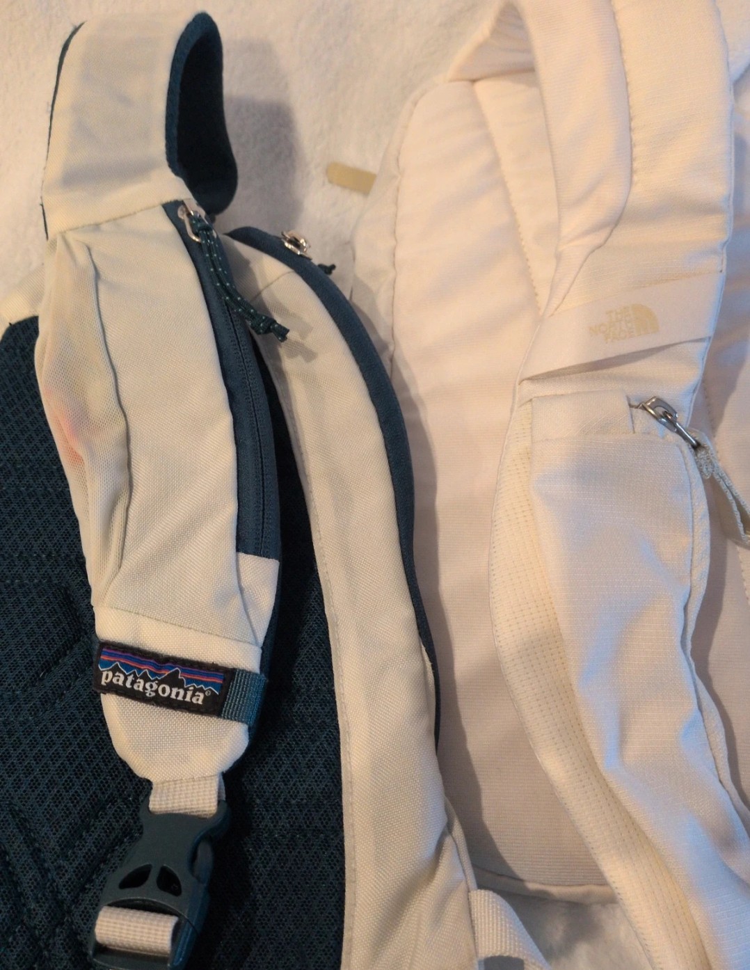 Patagonia White Atom 8L and The North Face Sling Bags Lot of 2