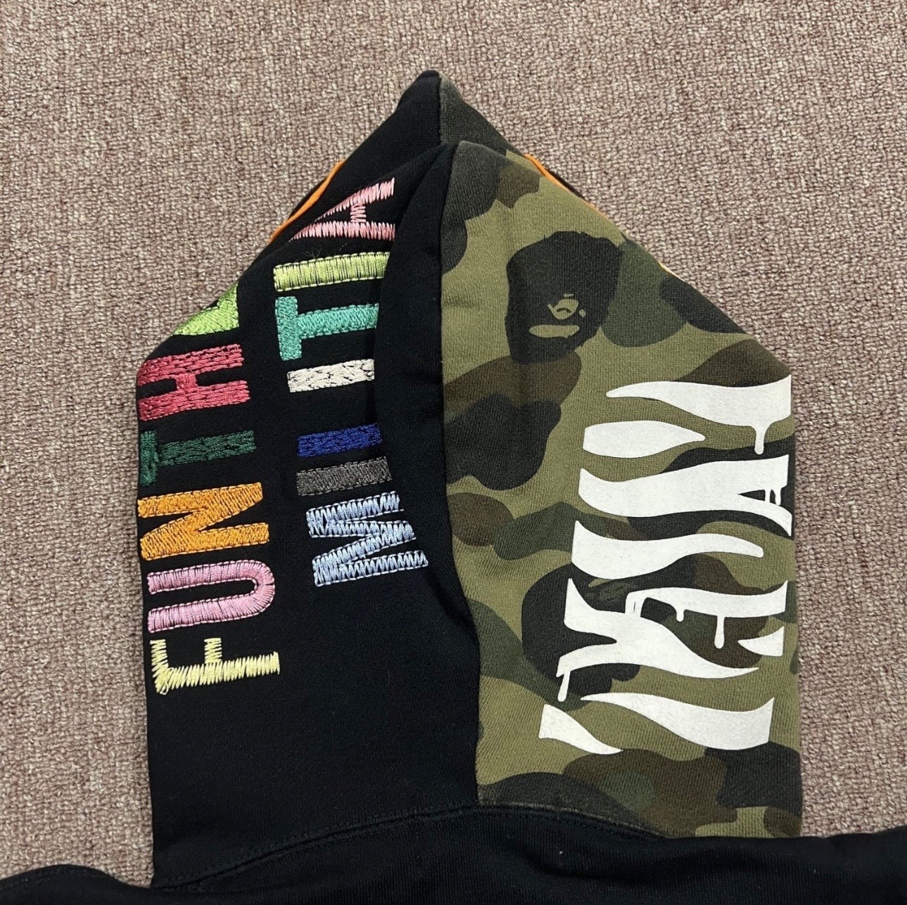 Black bape hoodie authentic small