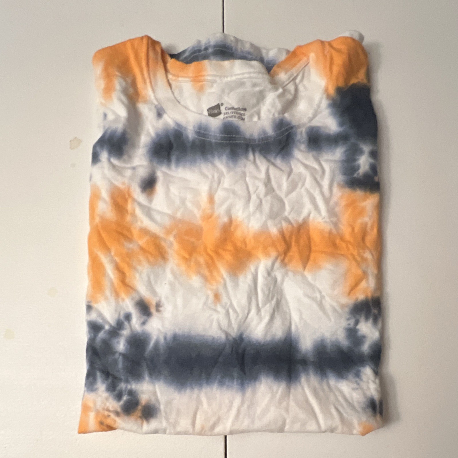 3XL Orange and Black Short Sleeve Tye Dye Shirt