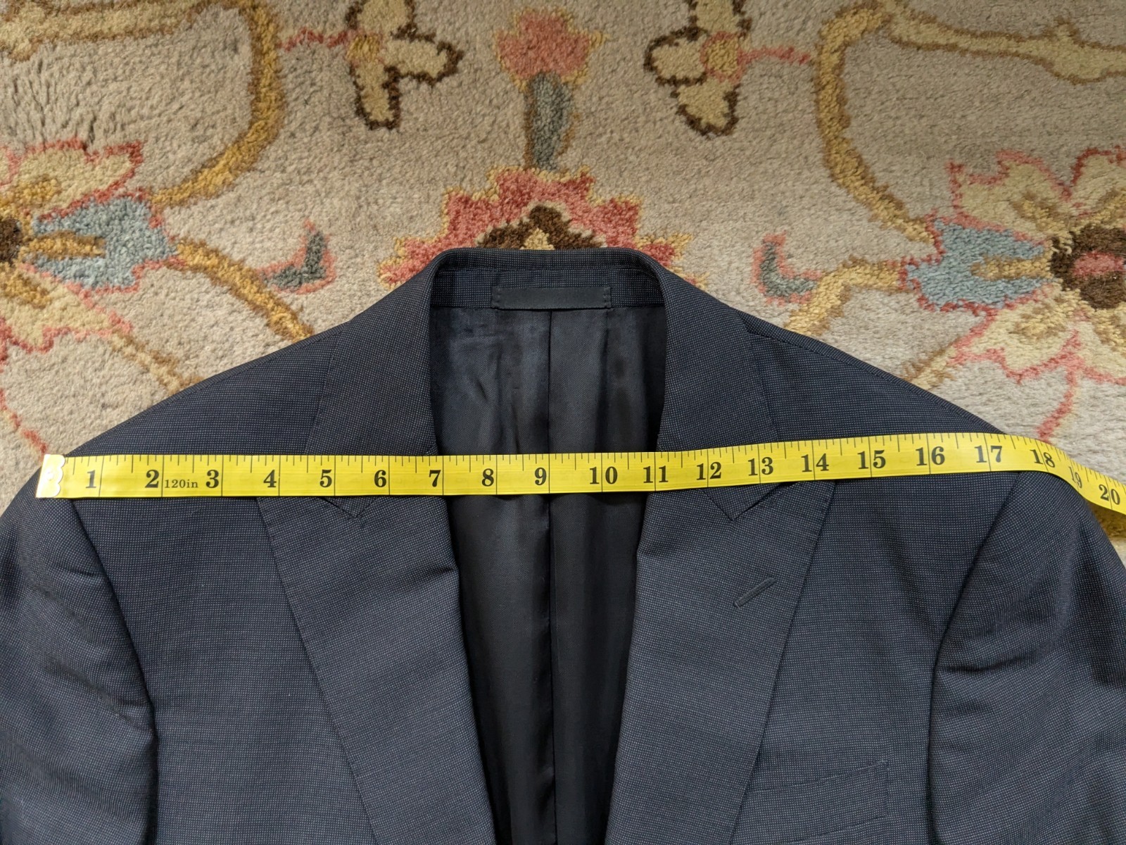 Ralph Lauren Black Label Italy Gray Nailhead Suit 40R 31×31 Full Canvas Wool