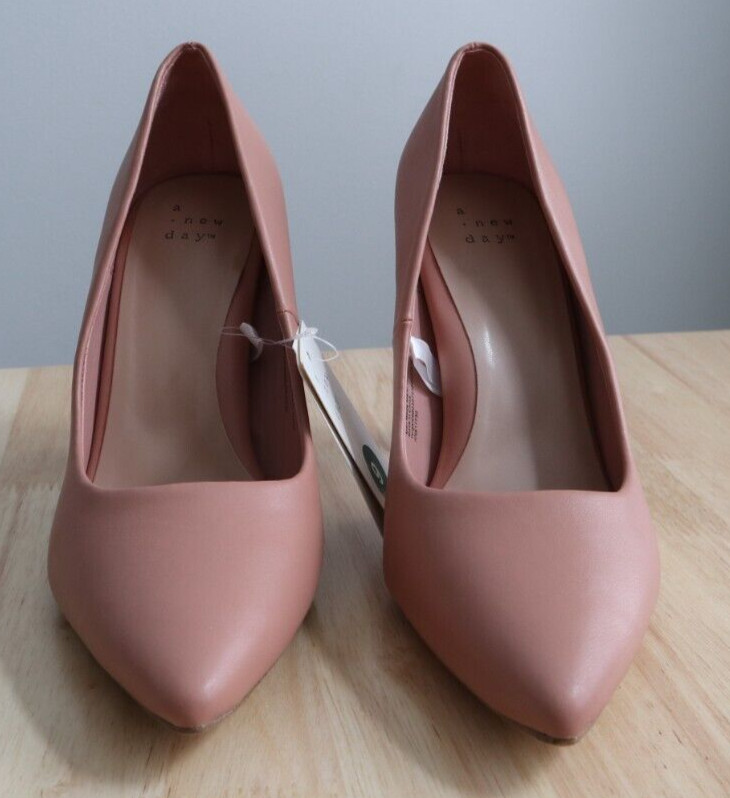 Women’s Shoes Sue Blush Memory Foam Contoured Pointy Toe Pumps Heels Brown 9