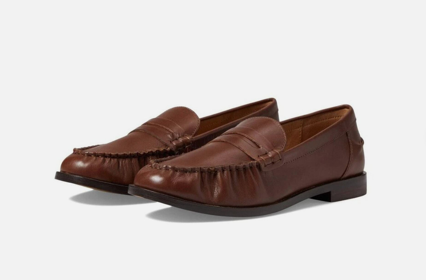 Madewell NYE Penny Loafers Vachetta Leather NJ256 Apple Butter Brown Size 8