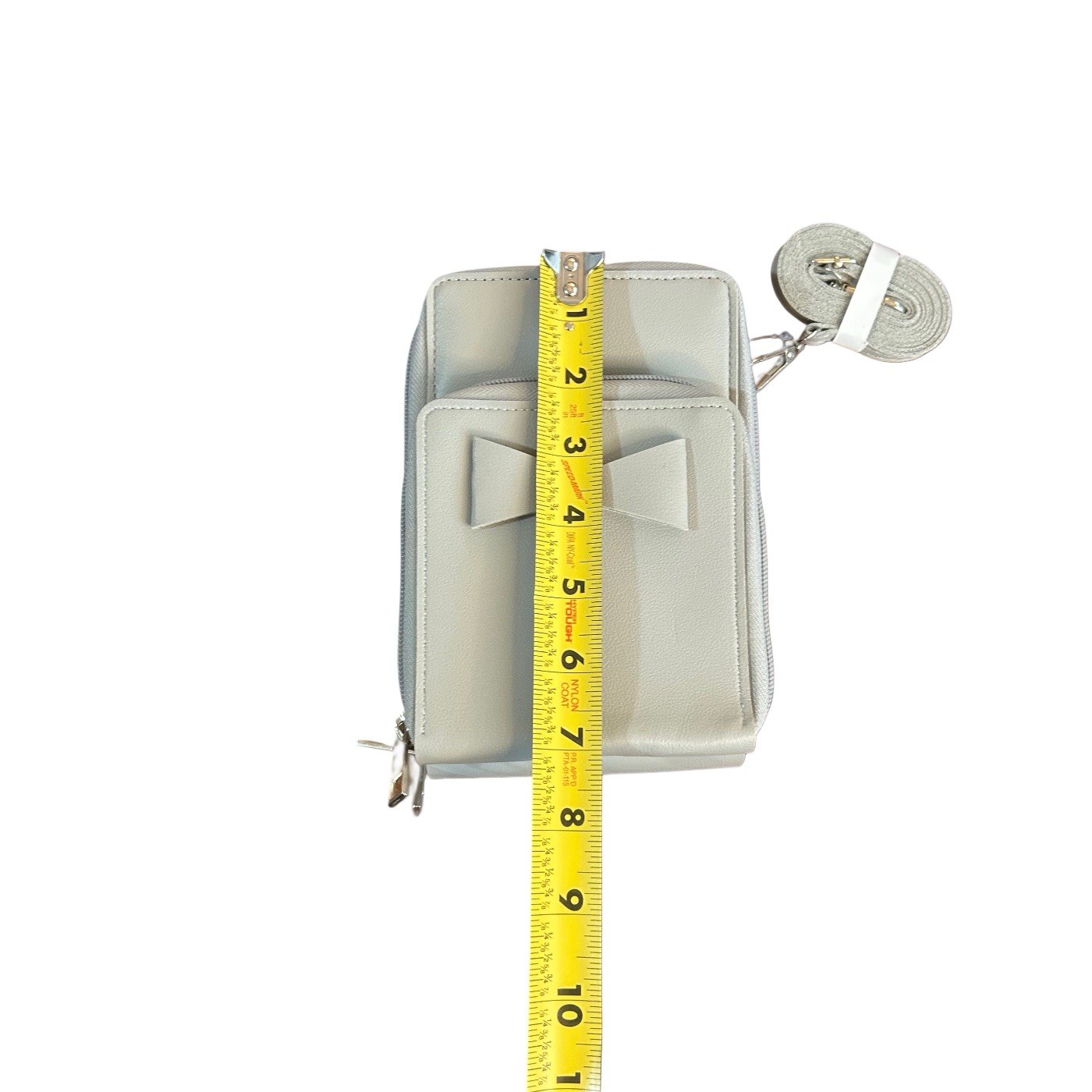 Crossbody Bag Wallet Triple Zip Pockets Removeable Strap 3D Bow Multifunctional