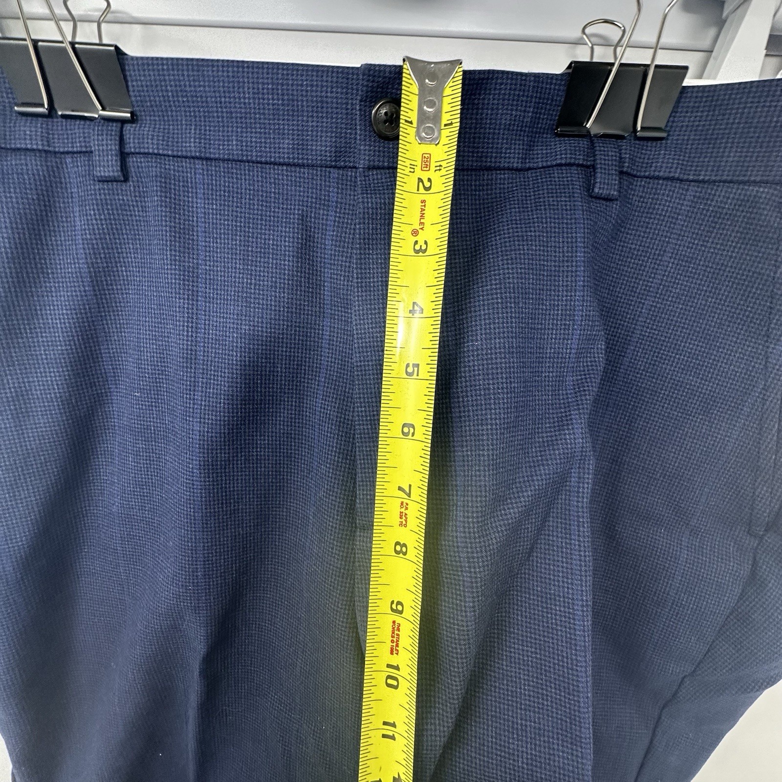 Brooks Brothers Advantage Chino Pants Men Size 36 X 34 Navy Plaid Clark